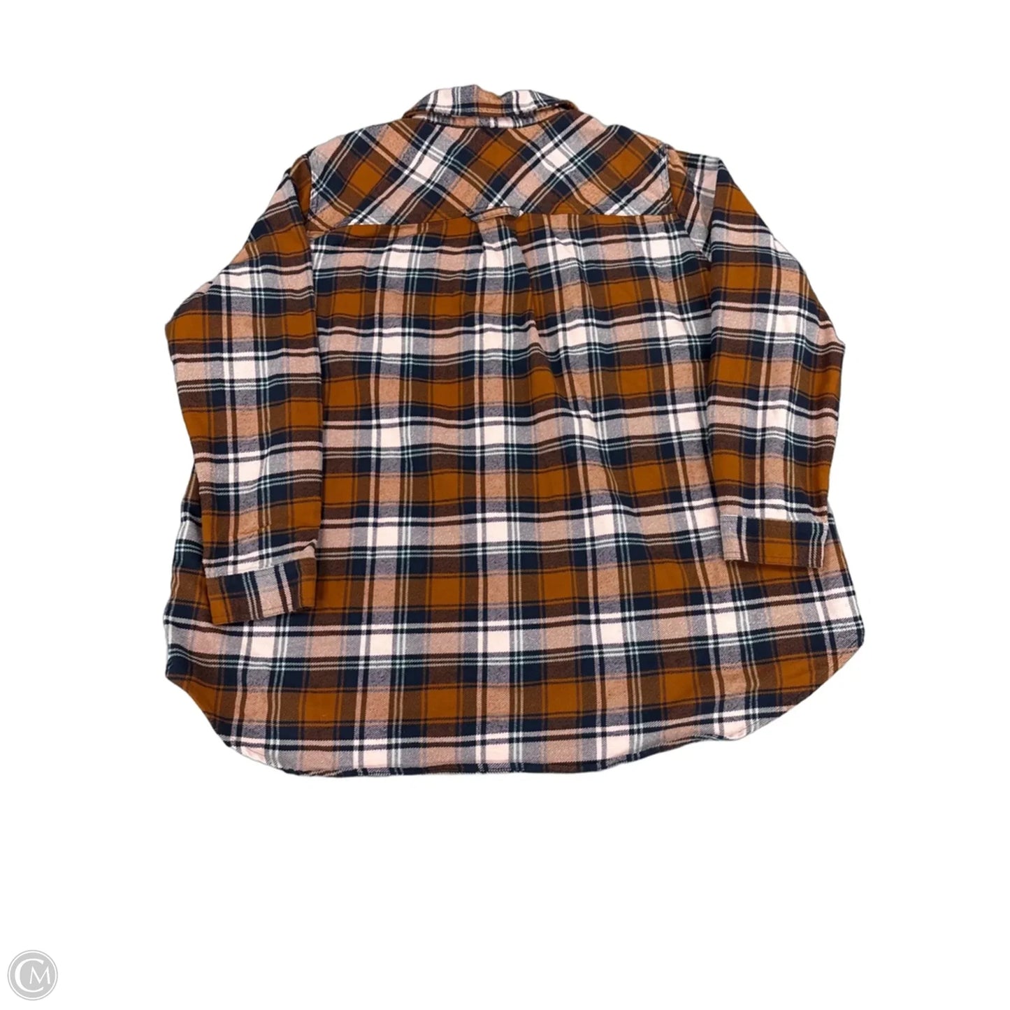 Top Long Sleeve By Duluth Trading In Plaid Pattern, Size: 2x