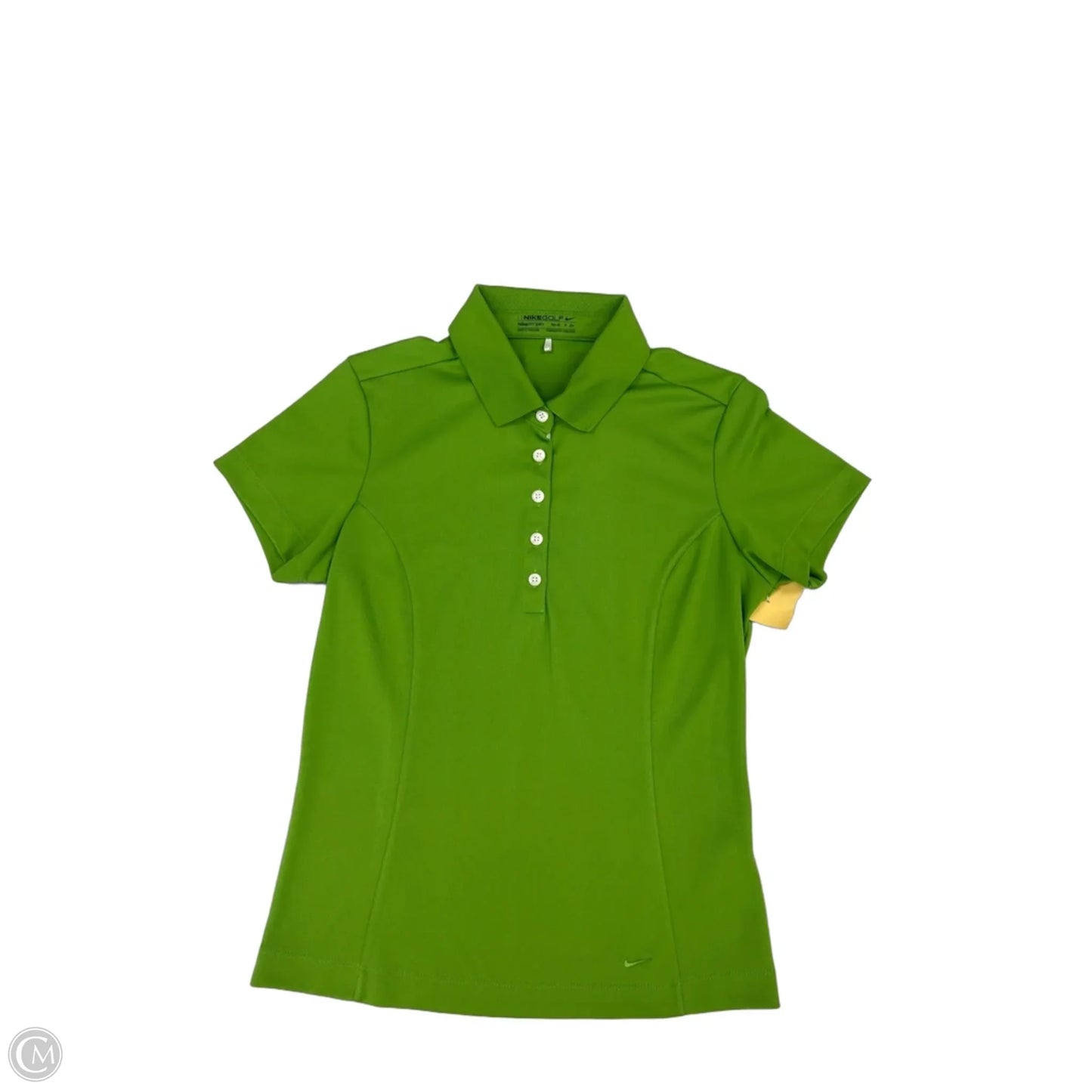 Athletic Top Short Sleeve By Nike In Green, Size: S