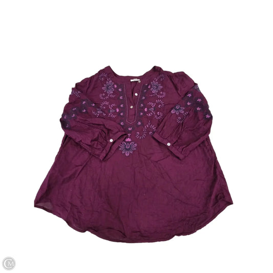 Top 3/4 Sleeve By J. Jill In Purple, Size: Xl