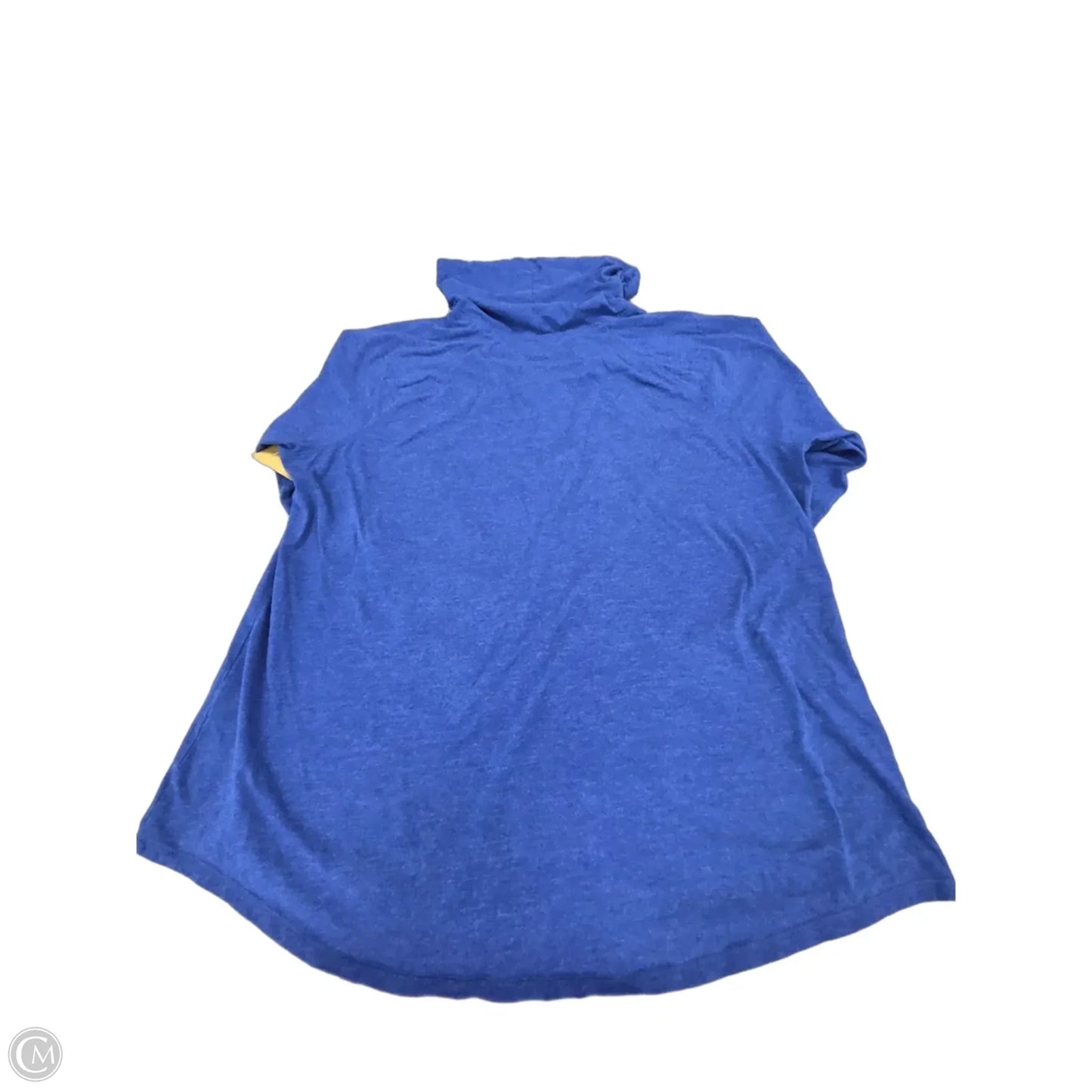 Athletic Top Long Sleeve Collar By Cmc In Blue, Size: 1x