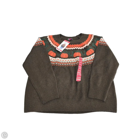 Sweater By Vince Camuto In Brown, Size: Xl