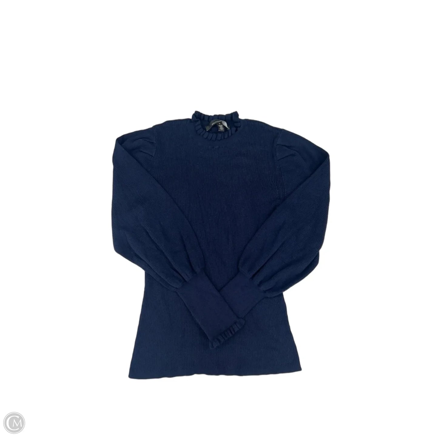 Top Long Sleeve By White House Black Market In Navy, Size: L
