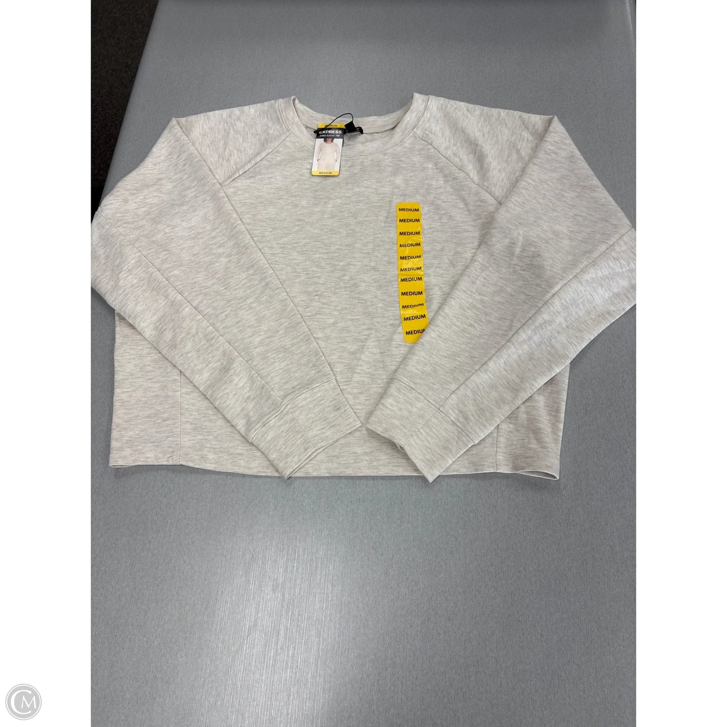 Top Long Sleeve By Express In Cream, Size: M