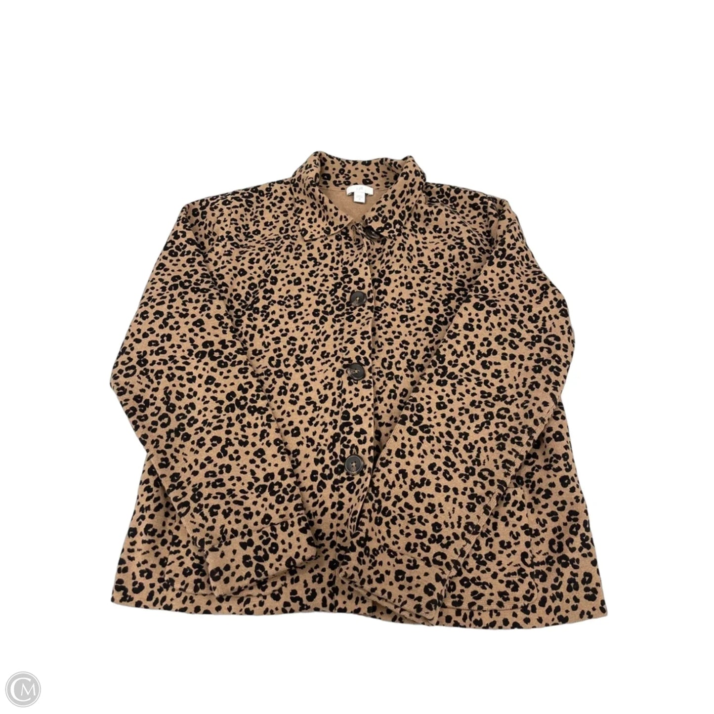 Top Long Sleeve By J. Jill In Animal Print, Size: M