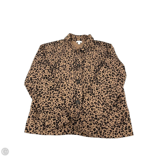 Top Long Sleeve By J. Jill In Animal Print, Size: M