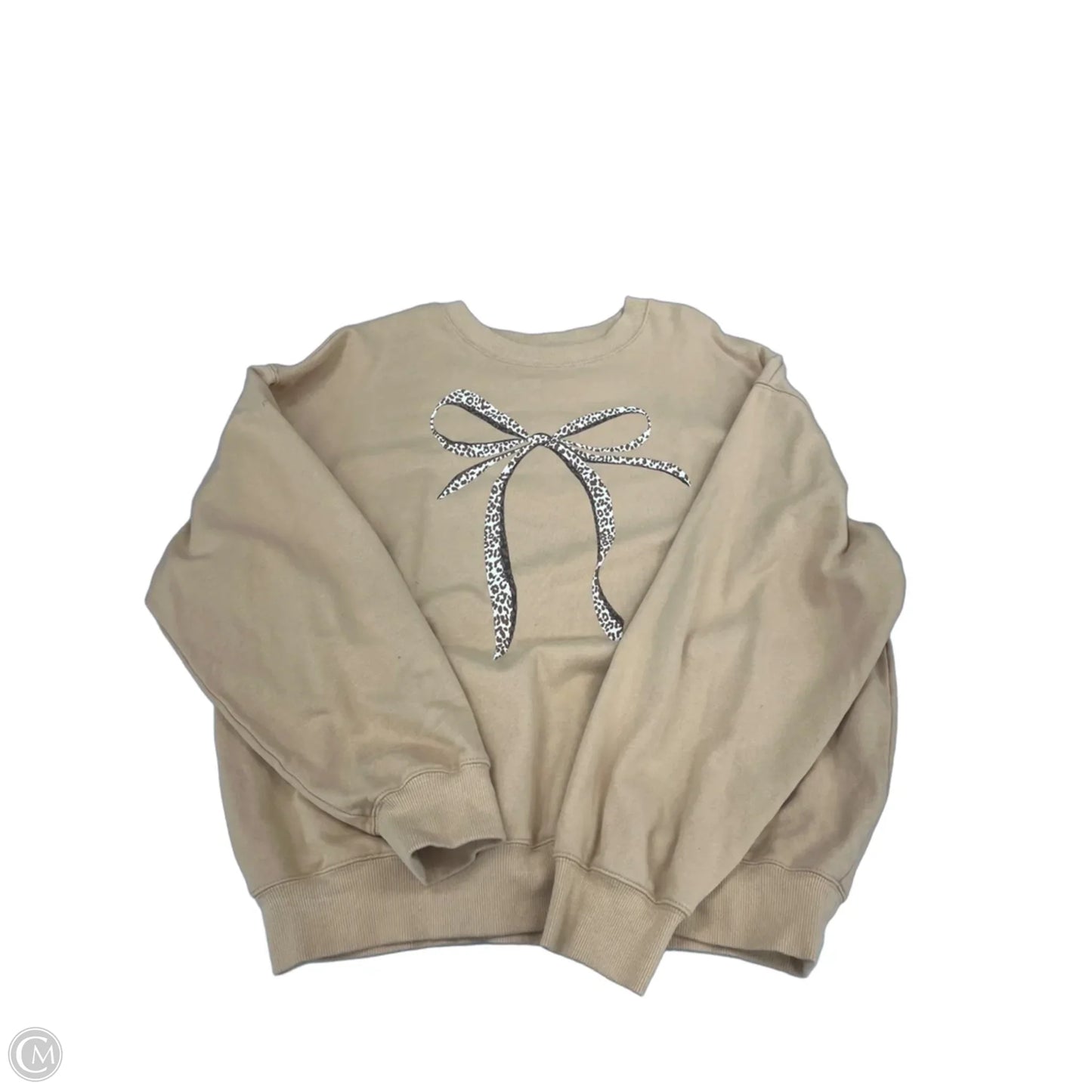 Sweatshirt Crewneck By Tres Bien In Tan, Size: L