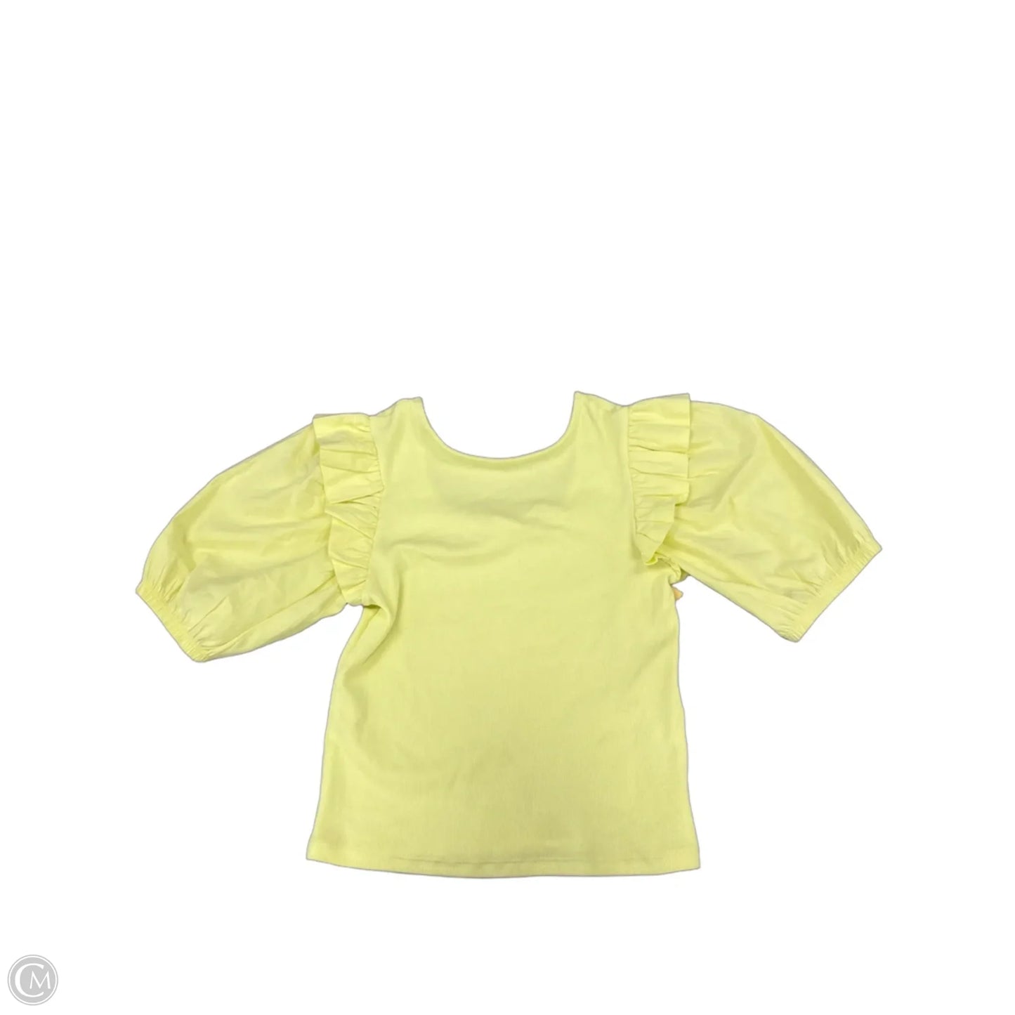 Top Short Sleeve By Zara In Yellow, Size: L