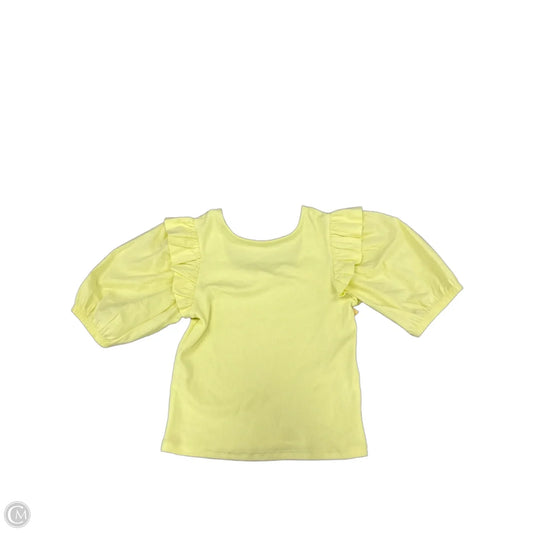 Top Short Sleeve By Zara In Yellow, Size: L