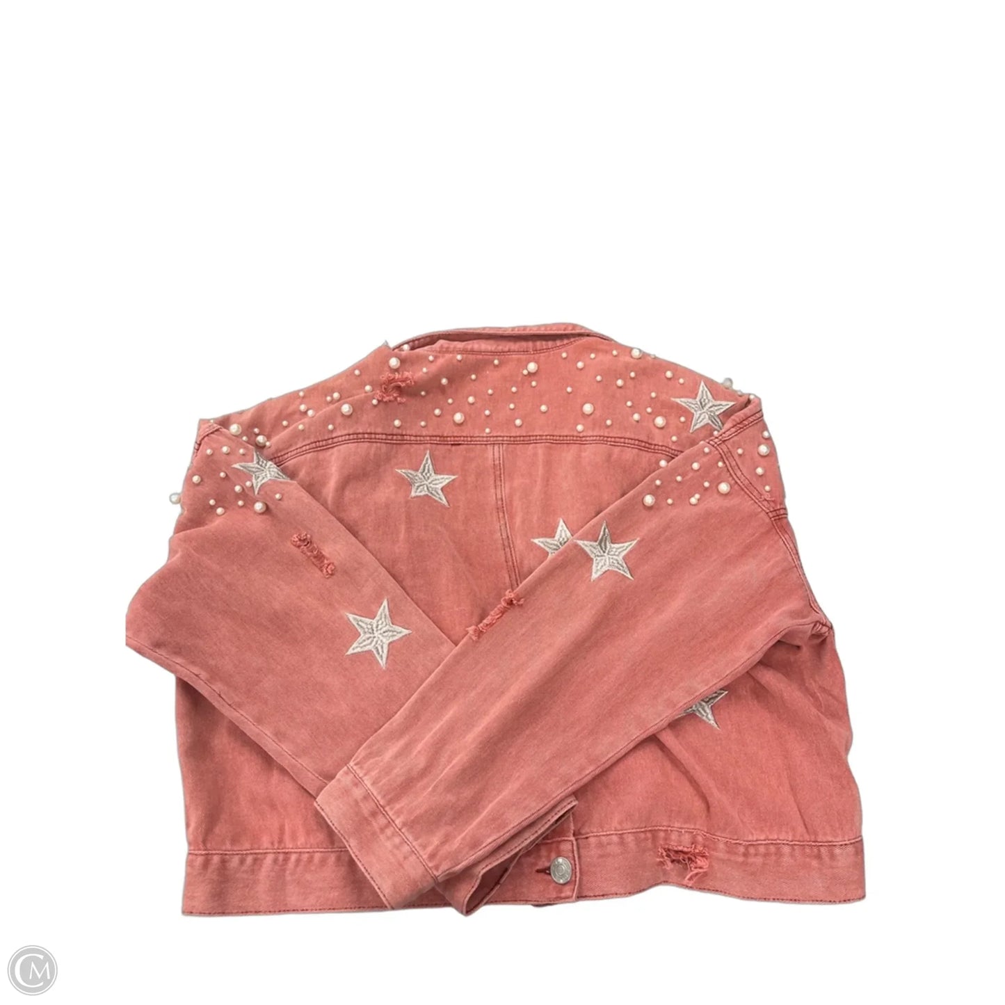 Jacket Denim By Pol In Pink, Size: L