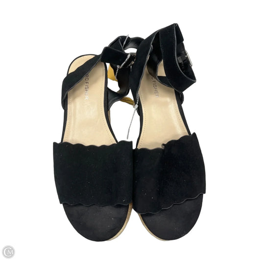 Sandals Heels Wedge By Marc Fisher In Black, Size: 8