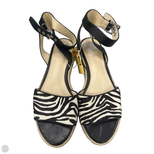 Sandals Heels Wedge By Vince Camuto In Zebra Print, Size: 8