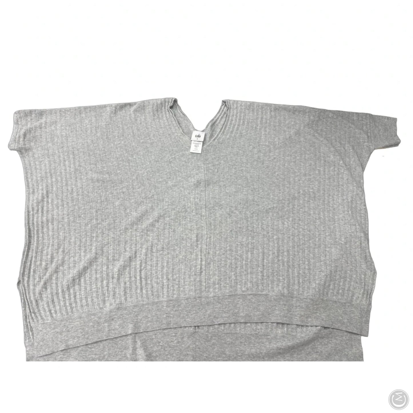 Top Short Sleeve By Cabi In Grey, Size: S