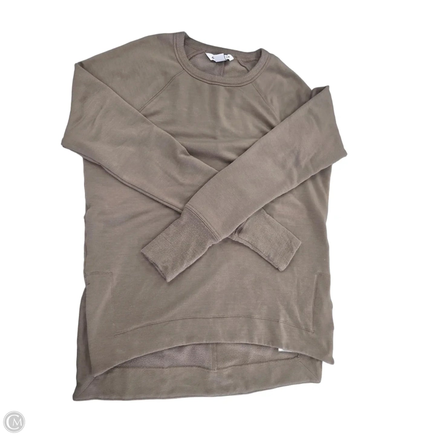 Top Long Sleeve By Athleta In Brown, Size: Xxs