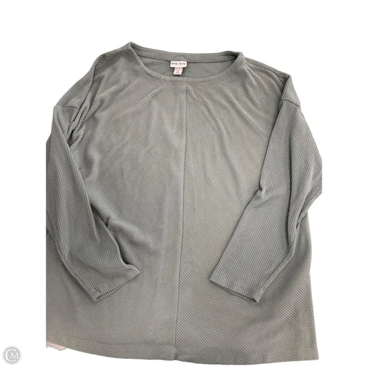 Top Long Sleeve By Ava & Viv In Green, Size: 1x