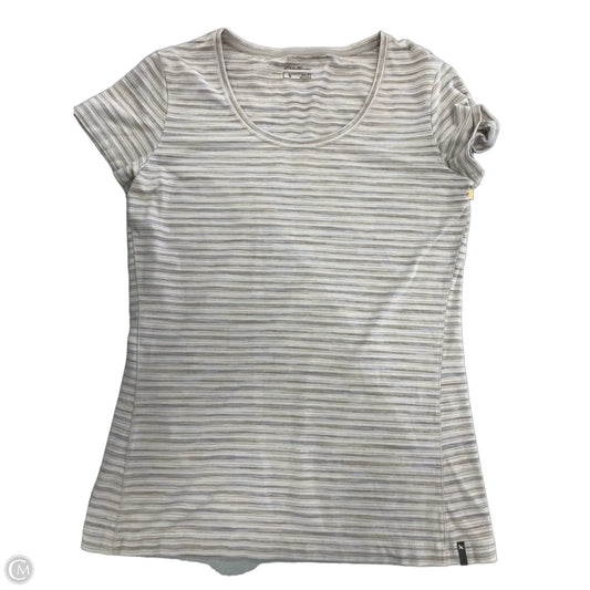 Top Short Sleeve By Eddie Bauer In Striped Pattern, Size: M