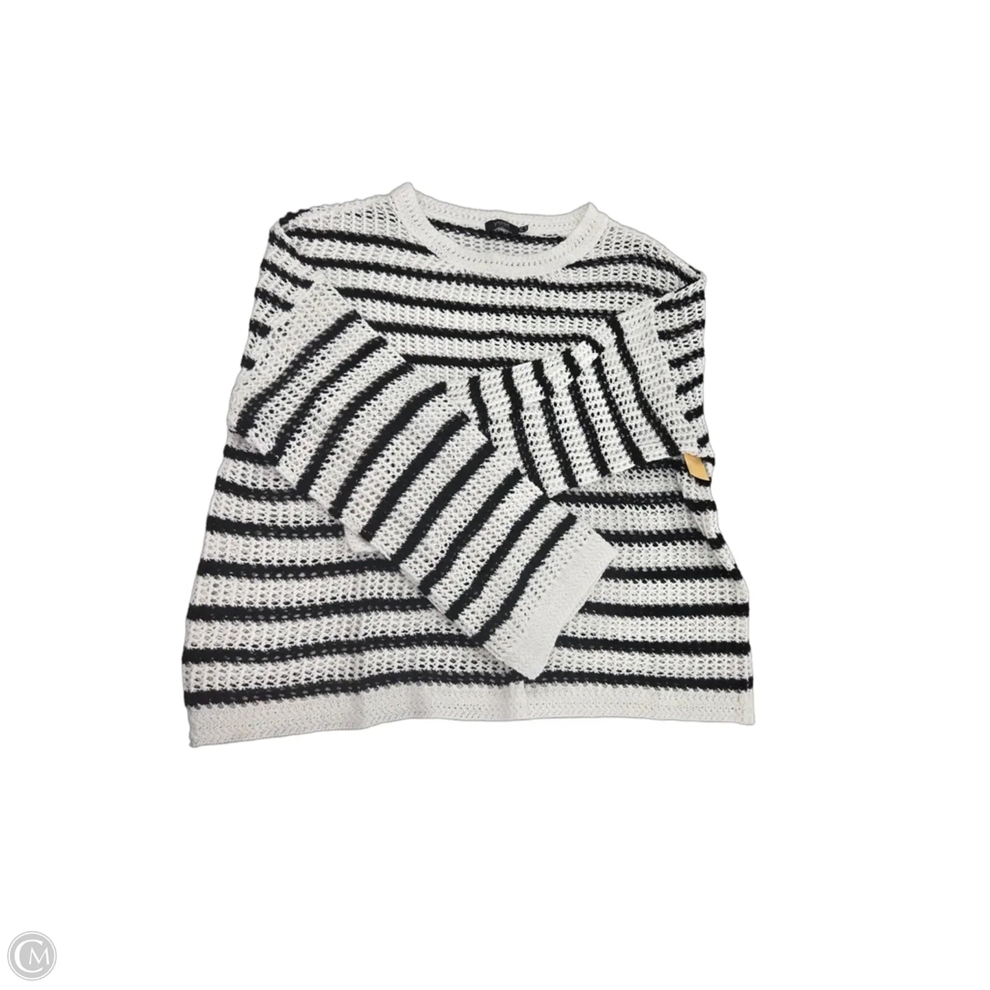 Top Long Sleeve By Yest In Black & White, Size: M