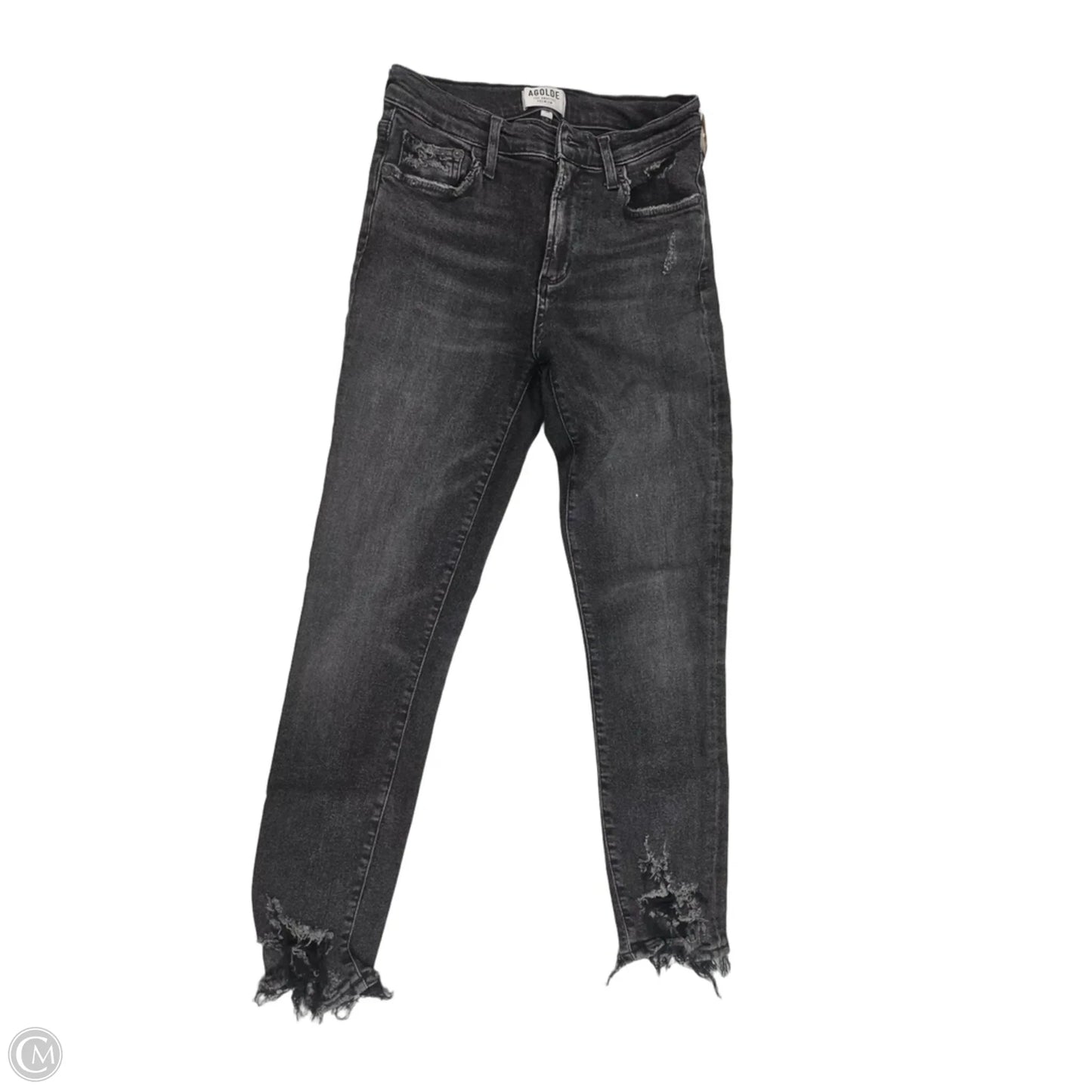Jeans Skinny By Agolde In Black Denim, Size: 6
