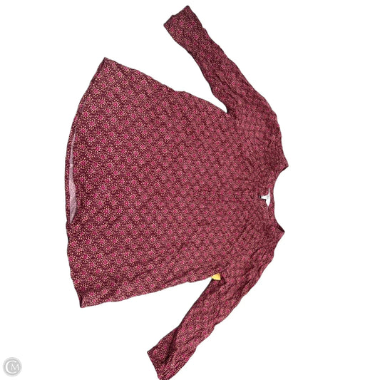 Top 3/4 Sleeve By Croft And Barrow In Floral Print, Size: S