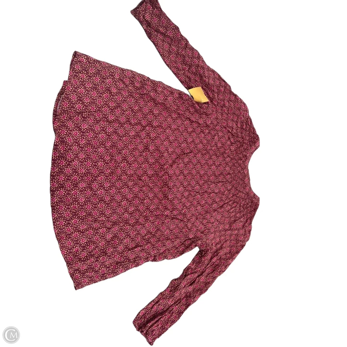 Top 3/4 Sleeve By Croft And Barrow In Floral Print, Size: S