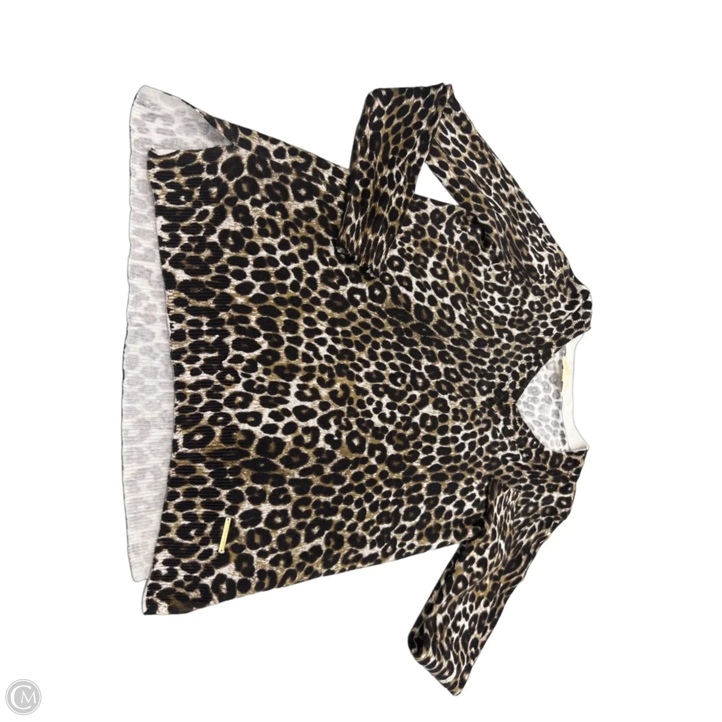Top Long Sleeve By Michael By Michael Kors In Animal Print, Size: S
