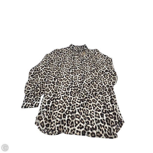 Top Long Sleeve By H&m In Animal Print, Size: M