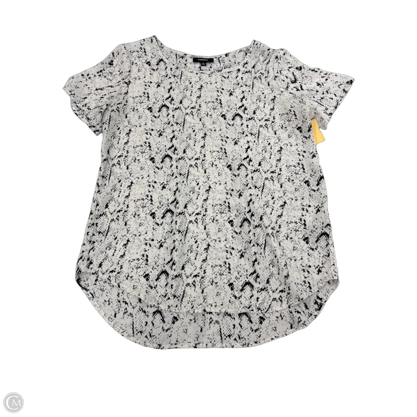 Top Short Sleeve By Premise In Snakeskin Print, Size: S