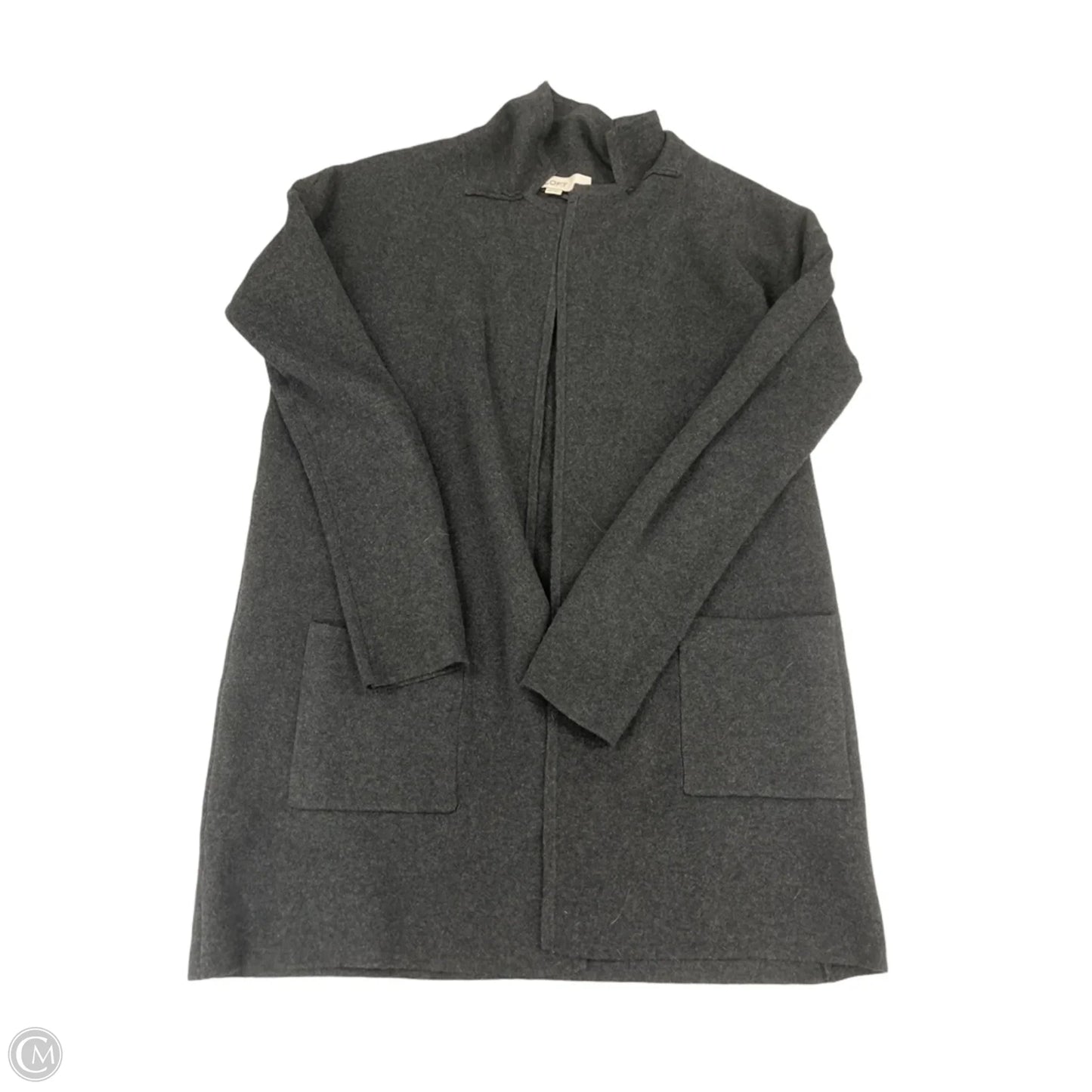 Sweater Cardigan By Loft In Grey, Size: Xxs