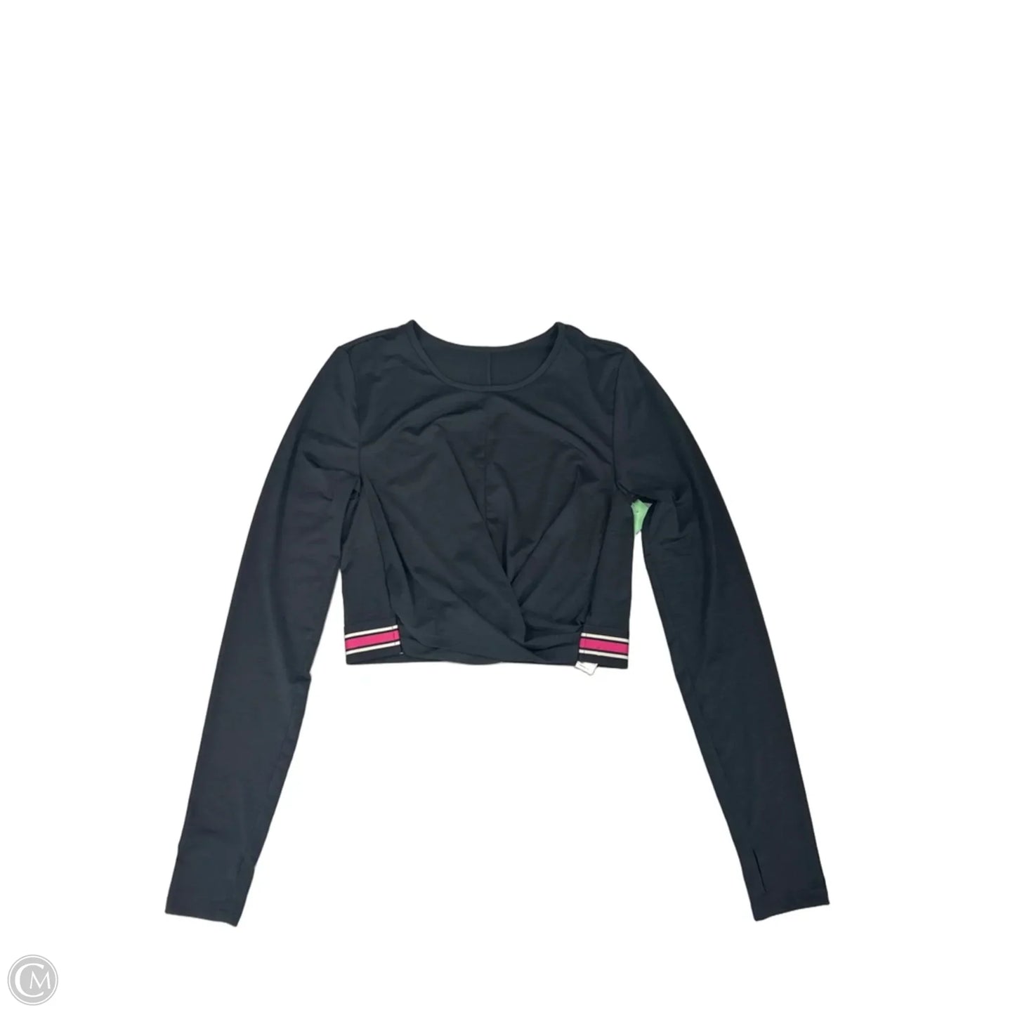 Athletic Top Long Sleeve Crewneck By Fabletics In Black, Size: M