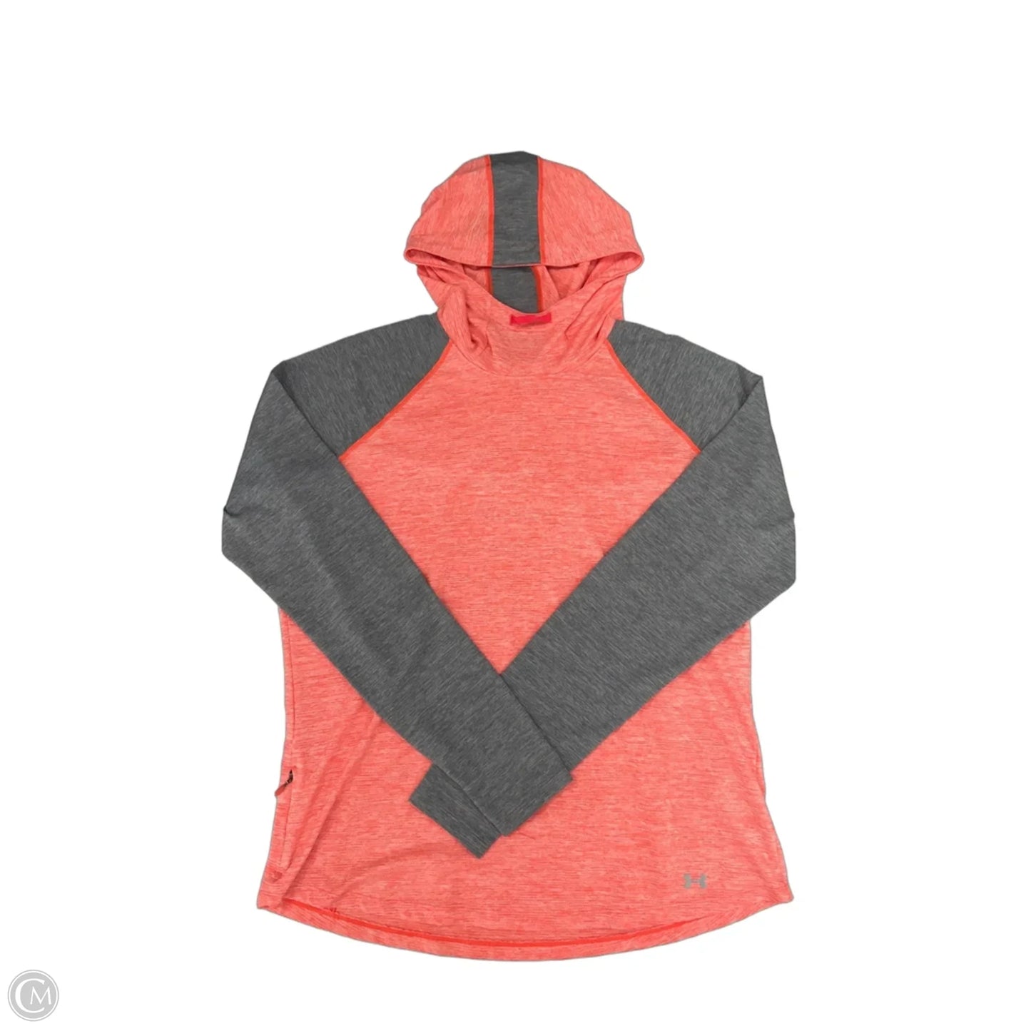 Athletic Top Long Sleeve Hoodie By Under Armour In Orange, Size: Xl
