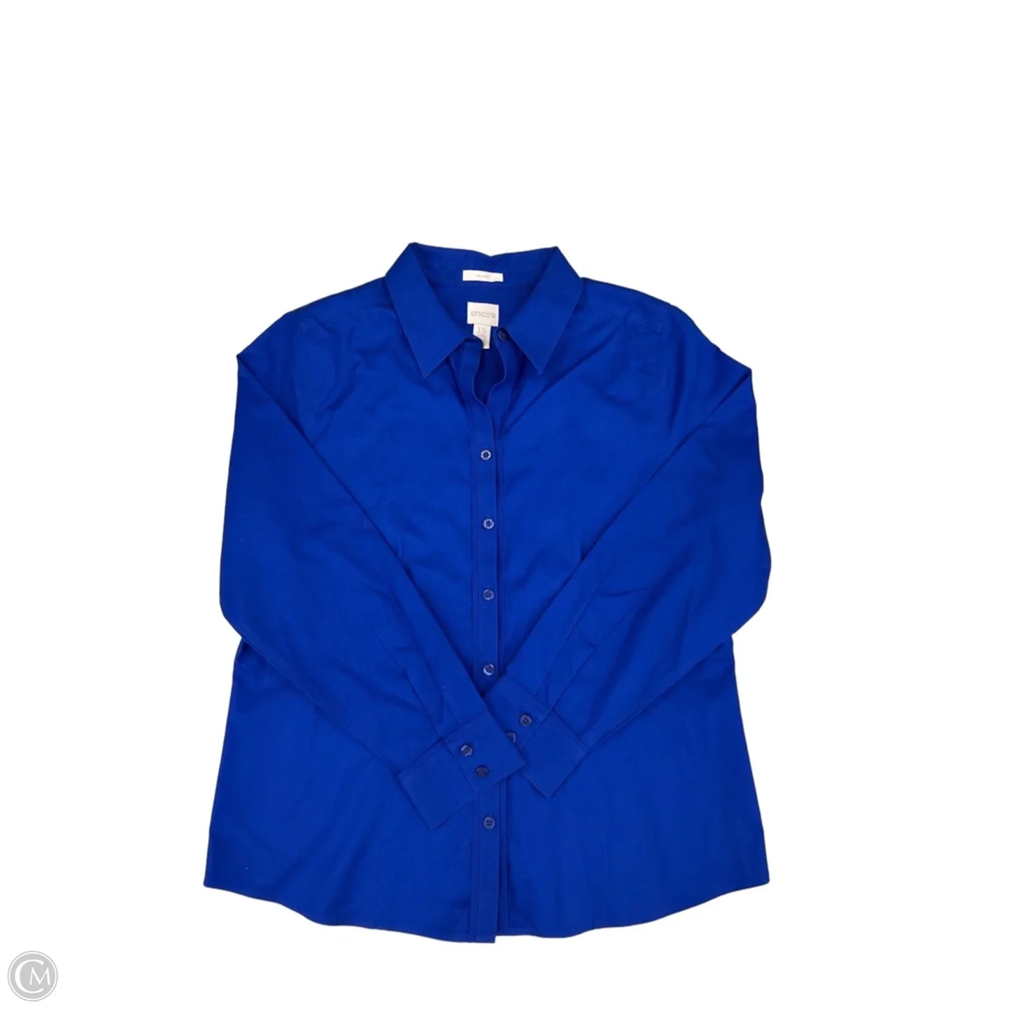 Top Long Sleeve By Chicos In Blue, Size: M
