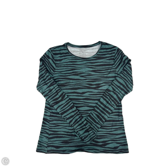 Top Long Sleeve By Nine West In Zebra Print, Size: Xs