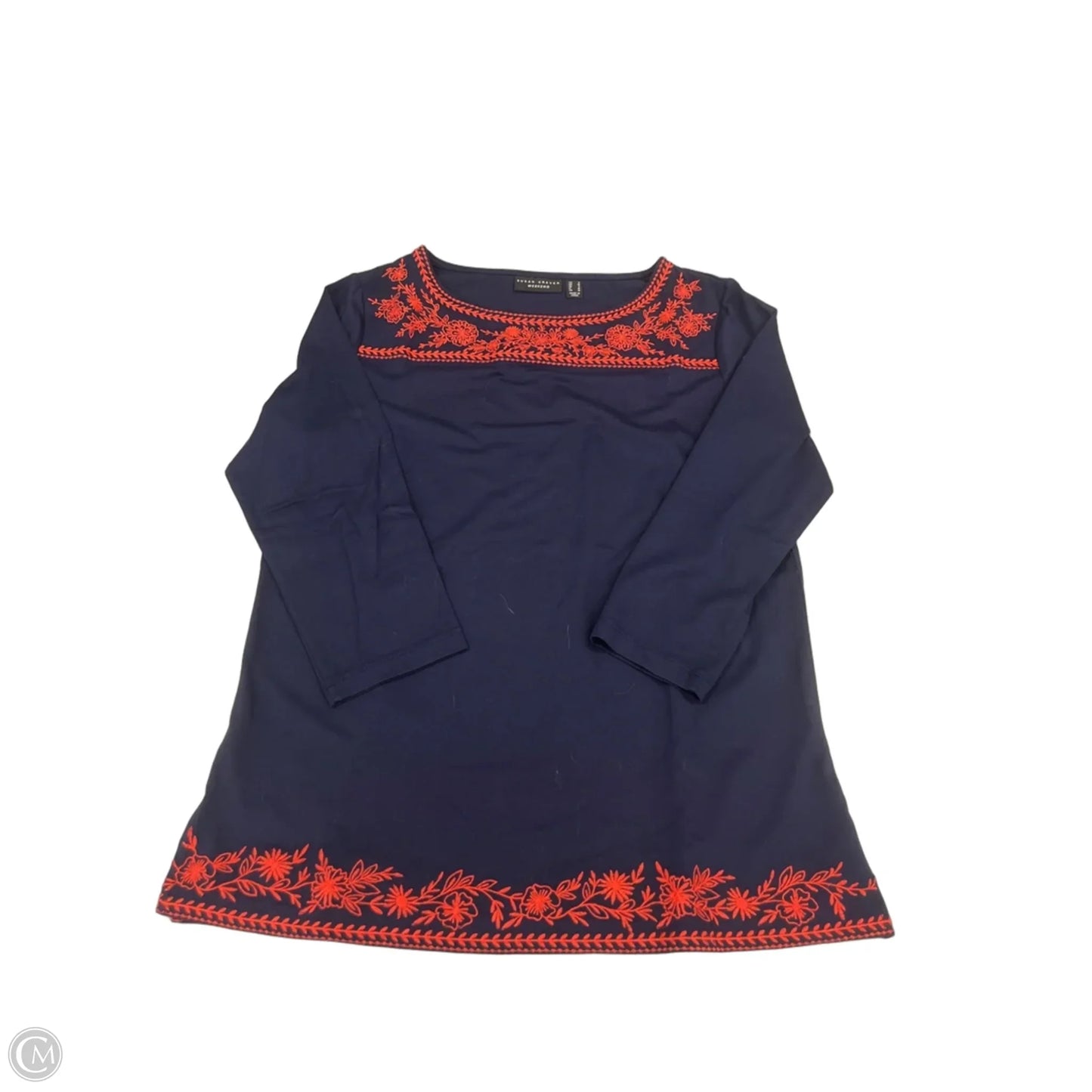 Top Long Sleeve By Susan Graver In Navy, Size: S