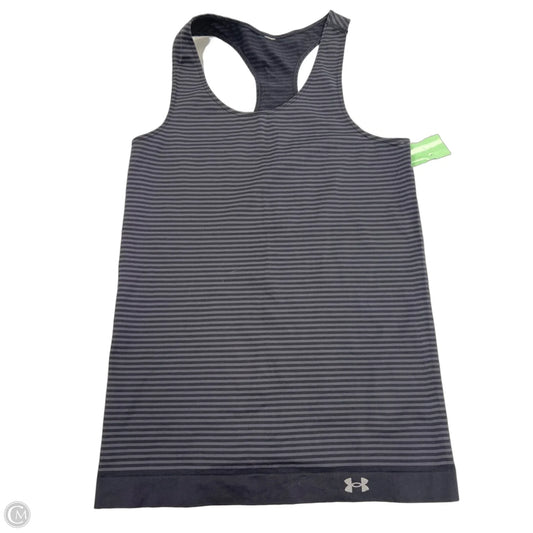 Athletic Tank Top By Under Armour In Black & Grey, Size: M