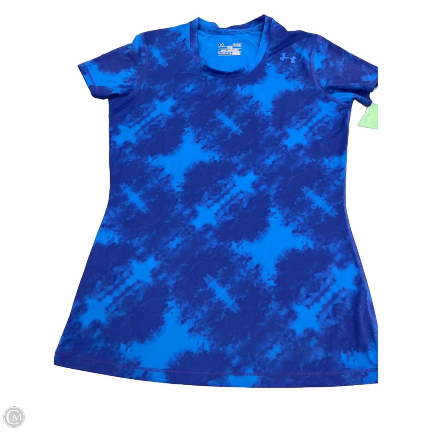 Athletic Top Short Sleeve By Under Armour In Blue, Size: S