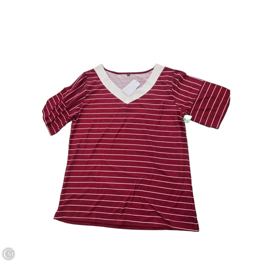 Top Short Sleeve By Cmf In Red, Size: M