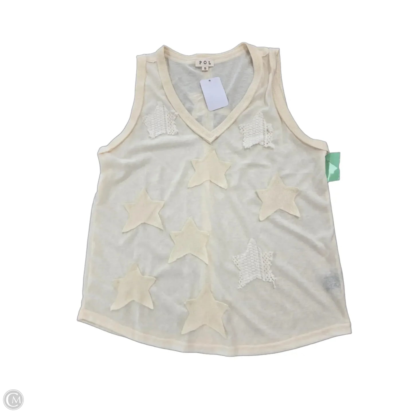 Tank Top By Pol In Cream, Size: S