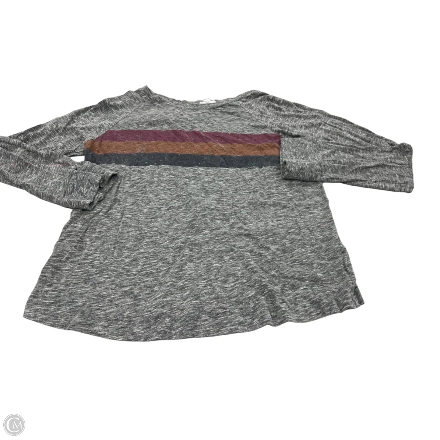 Top Long Sleeve By Evereve In Grey, Size: M