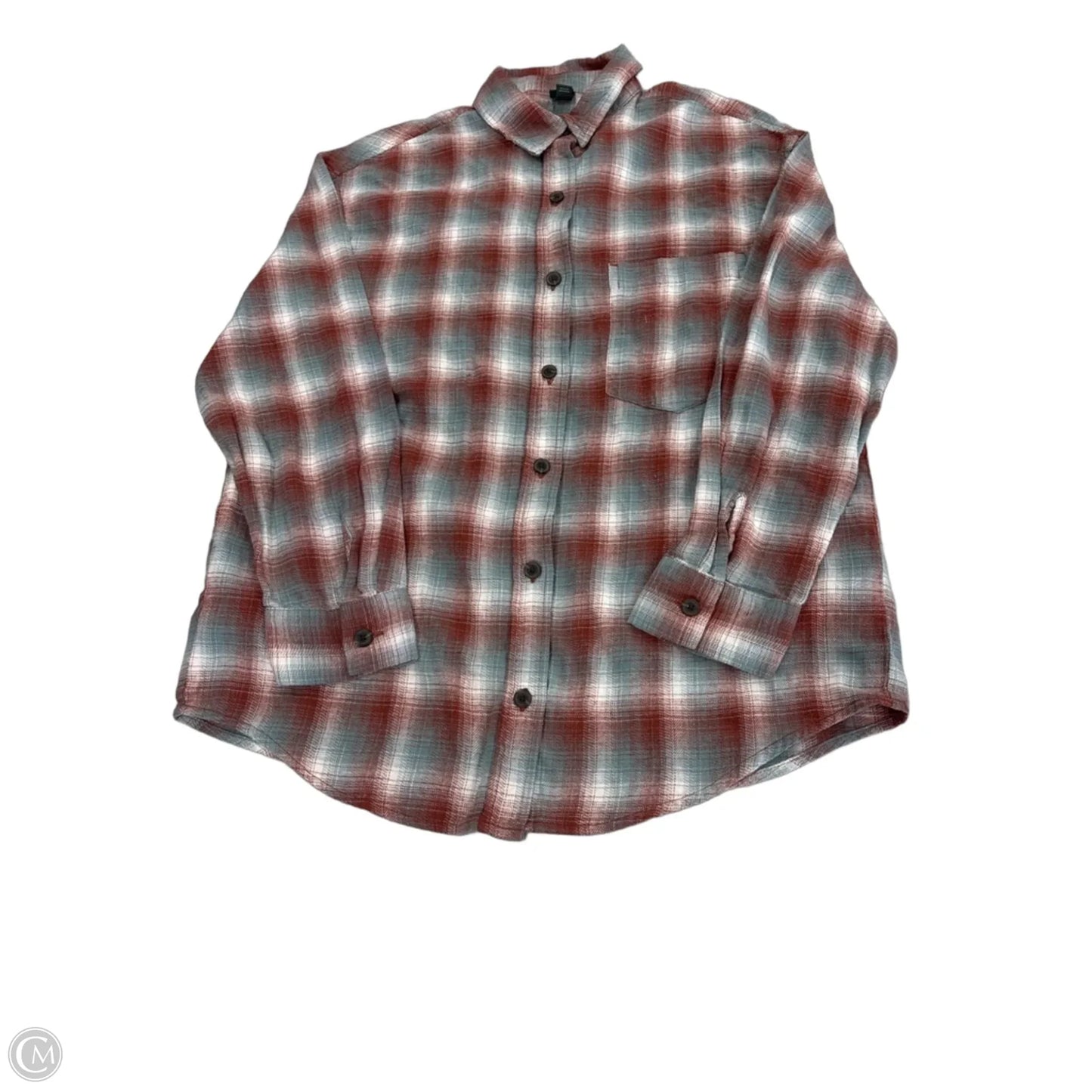 Top Long Sleeve By Wild Fable In Plaid Pattern, Size: S
