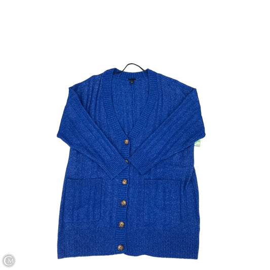 Sweater Cardigan By Torrid In Blue, Size: 3x