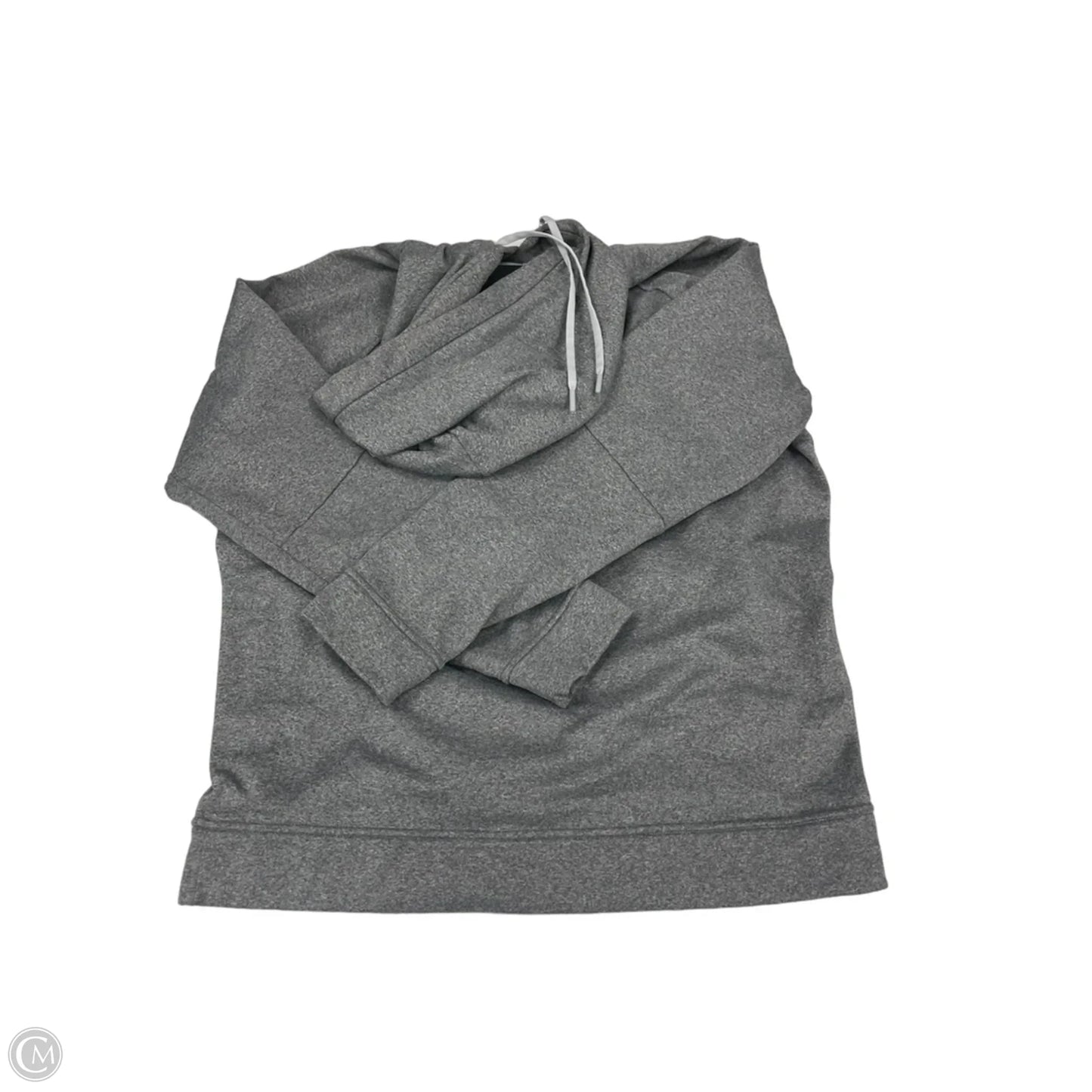 Athletic Sweatshirt Hoodie By Lululemon In Grey, Size: L