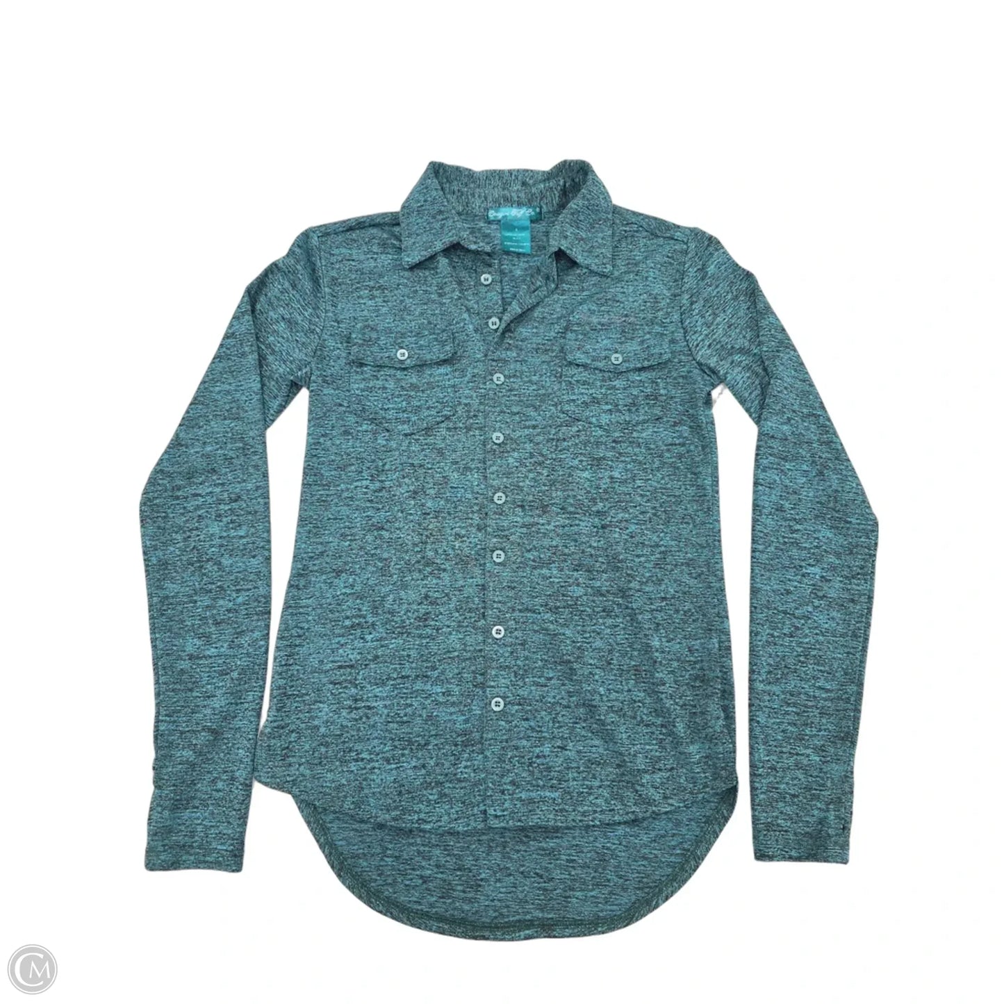 Top Long Sleeve By Cme In Green, Size: S