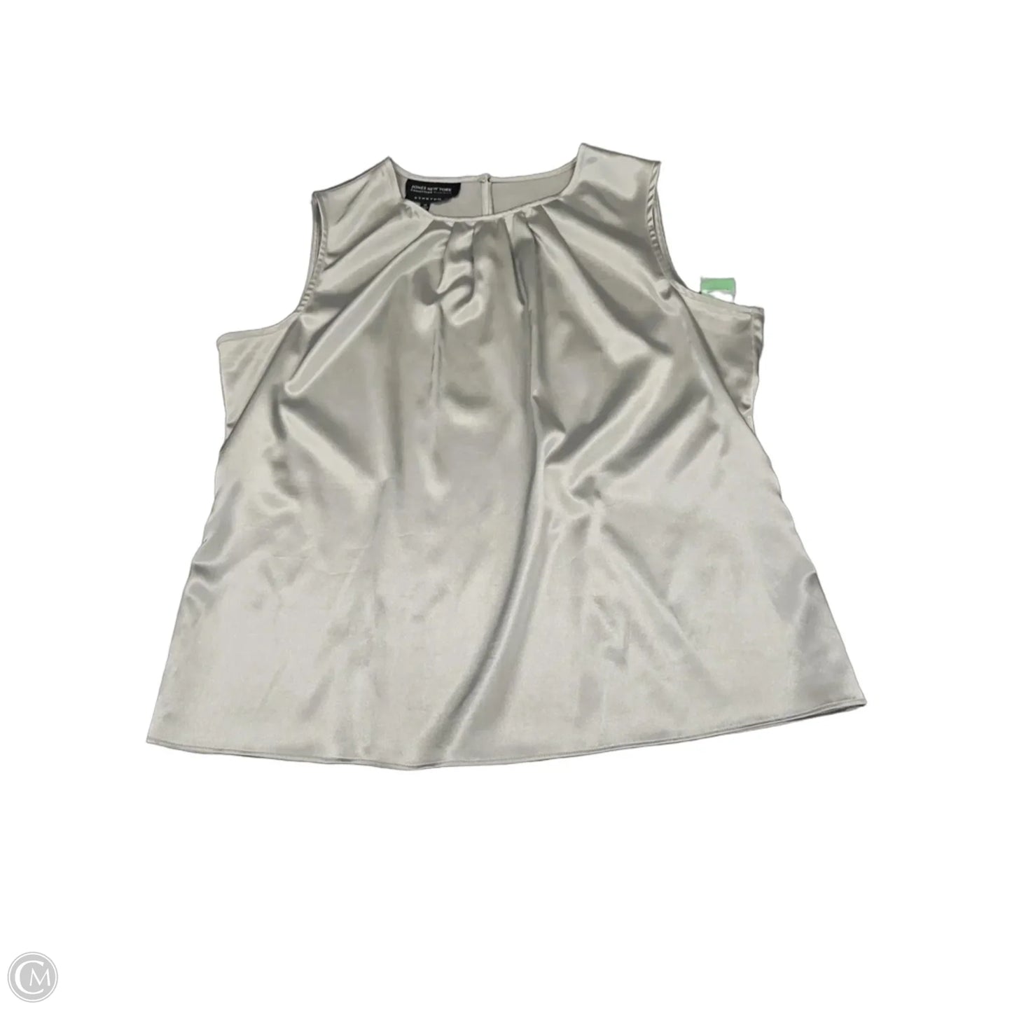 Top Sleeveless By Jones New York In Silver, Size: L