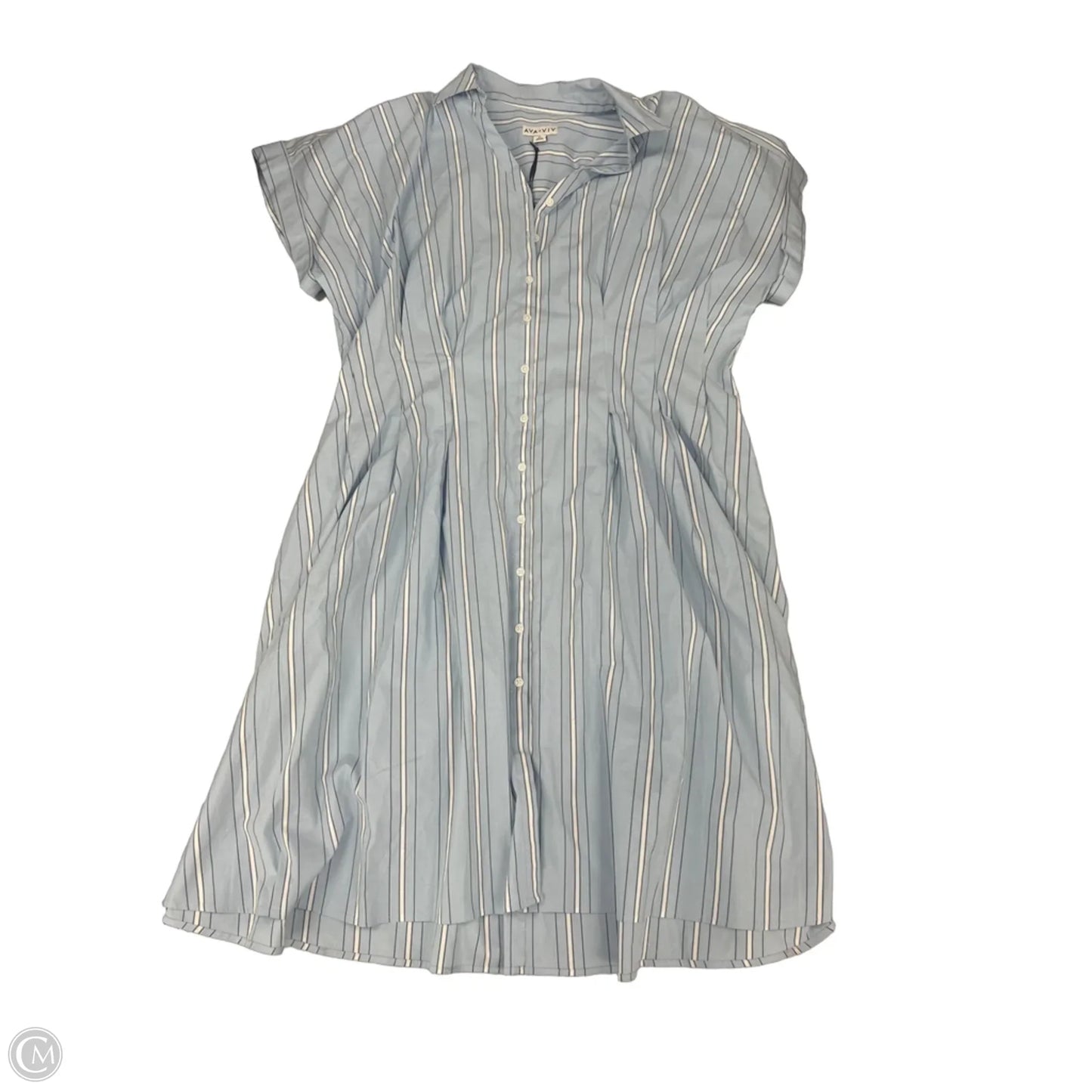Dress Casual Midi By Ava & Viv In Blue, Size: 2x