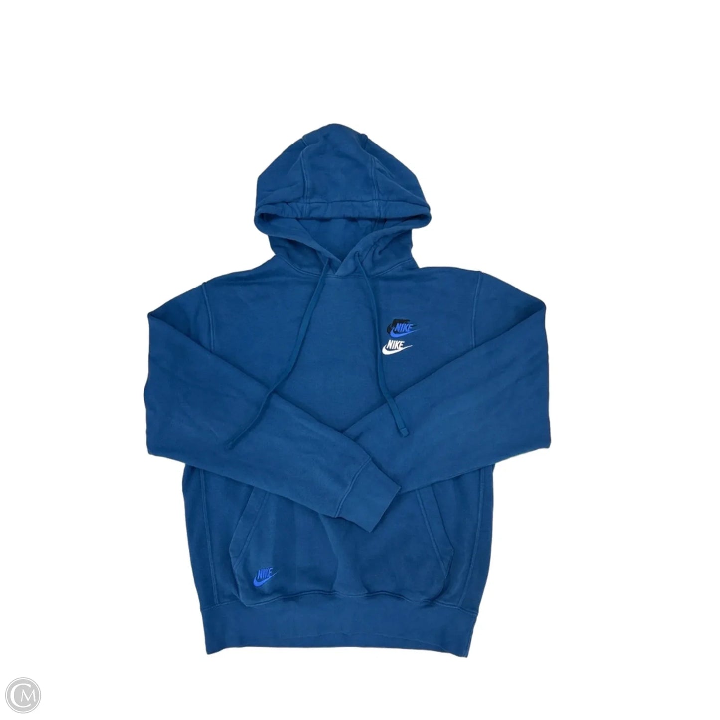 Sweatshirt Hoodie By Nike In Blue, Size: S