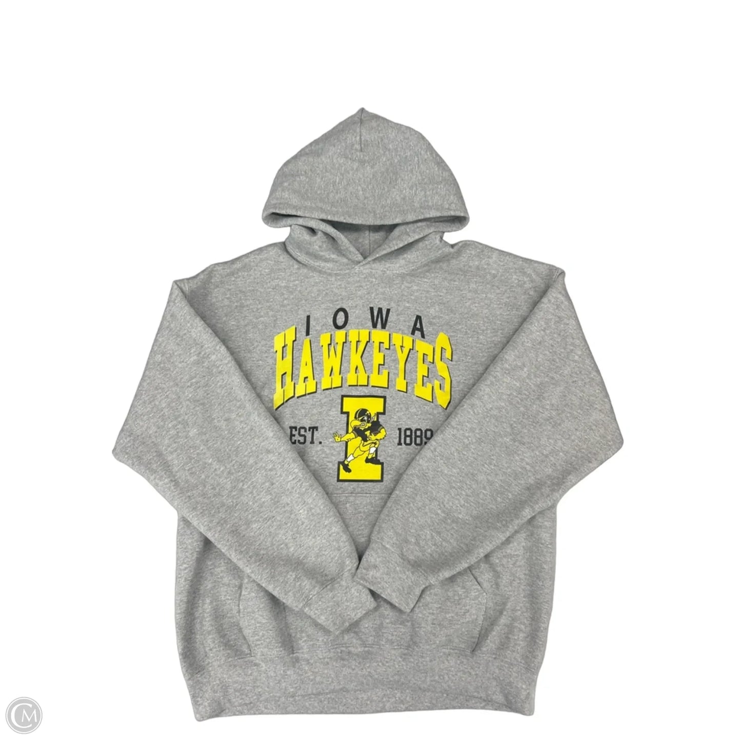 Sweatshirt Hoodie By Gildan In Grey, Size: L
