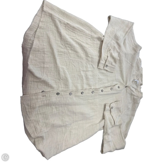 Top Long Sleeve By Lulu B In Cream, Size: 1x