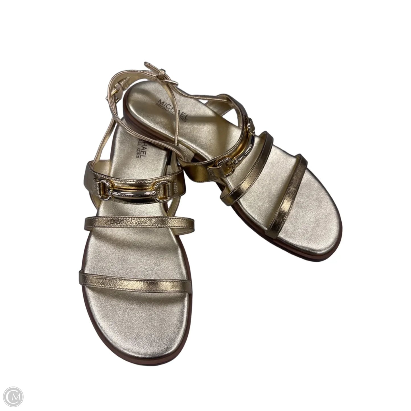 Sandals Flats By Michael By Michael Kors In Gold, Size: 7