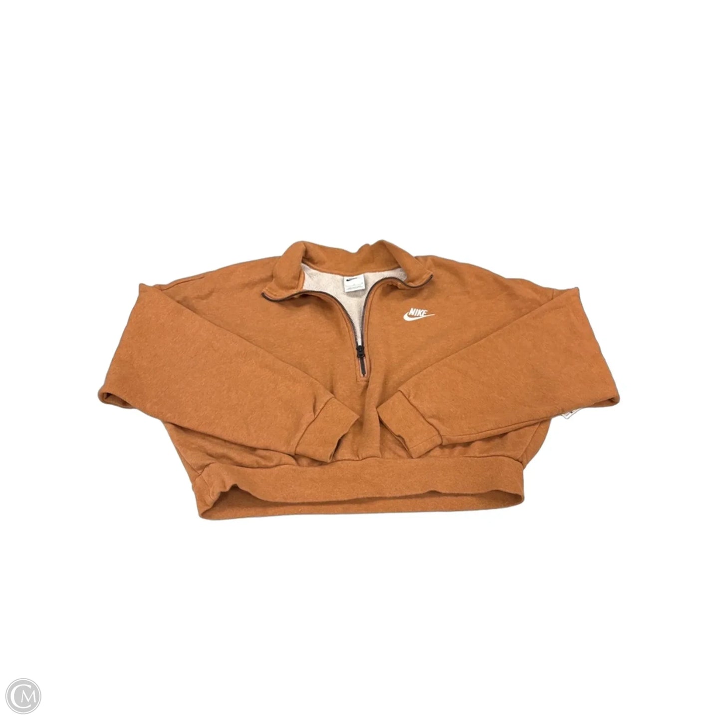 Top Long Sleeve By Nike In Tan, Size: L
