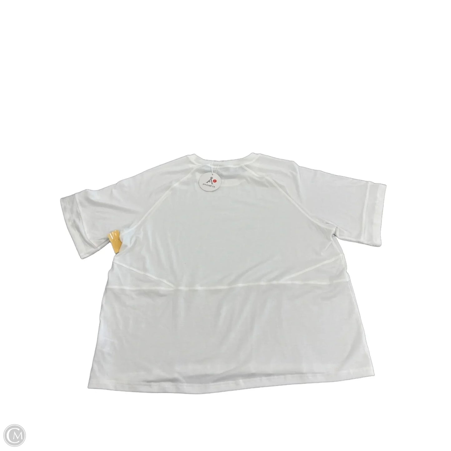 Top Short Sleeve By Anrabess In White, Size: Xxl