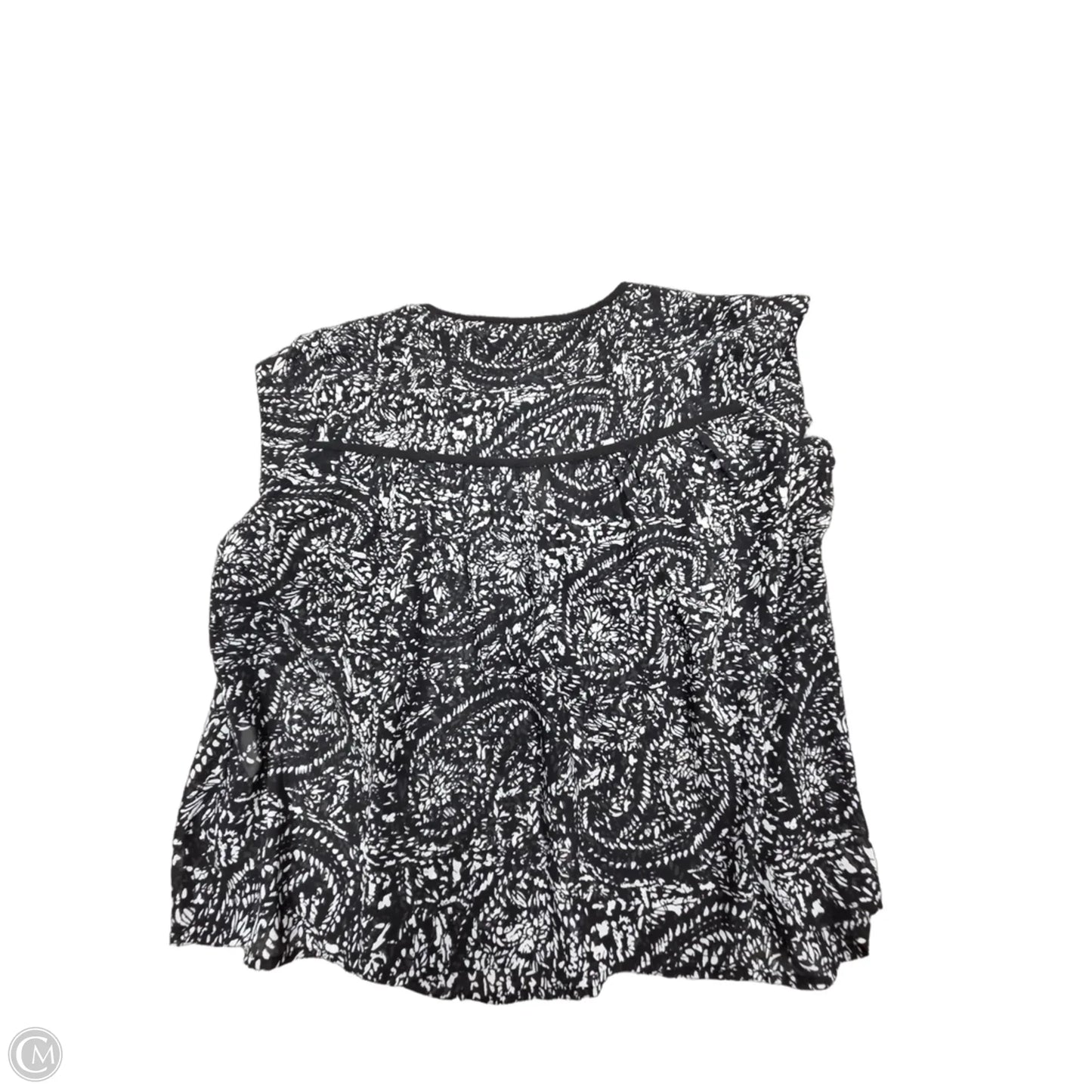 Top Long Sleeve By Lucky Brand In Black & White, Size: M